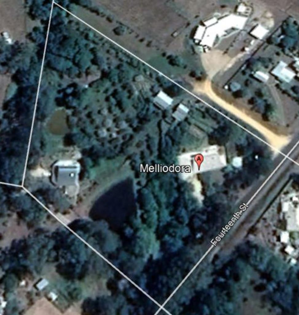 Figure 2. Google Earth image of Melliodora, the author’s property in Hepburn Springs, Victoria, Australia, showing extensive use of trees, many of which are food-producing species.